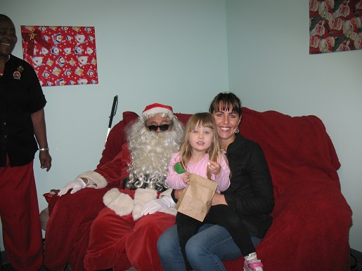 A mother, daughter and Blind Santa